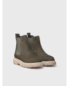 Bottines en cuir Davinia kaki