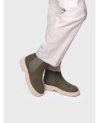 Bottines en cuir Davinia kaki