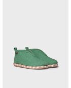 Chaussons d'intérieur en laine Doria verts