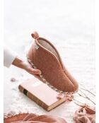 Chaussons d'intérieur en laine Doria nude