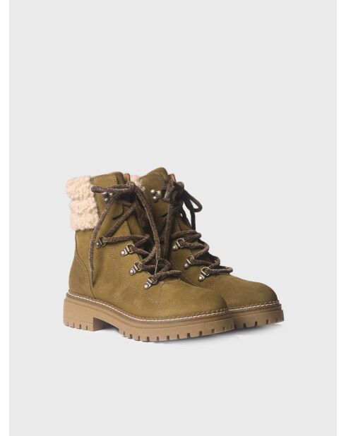 Bottines en cuir Bilbo vert kaki
