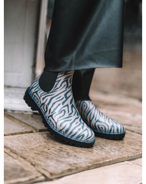Bottines en gomme Calvi noires