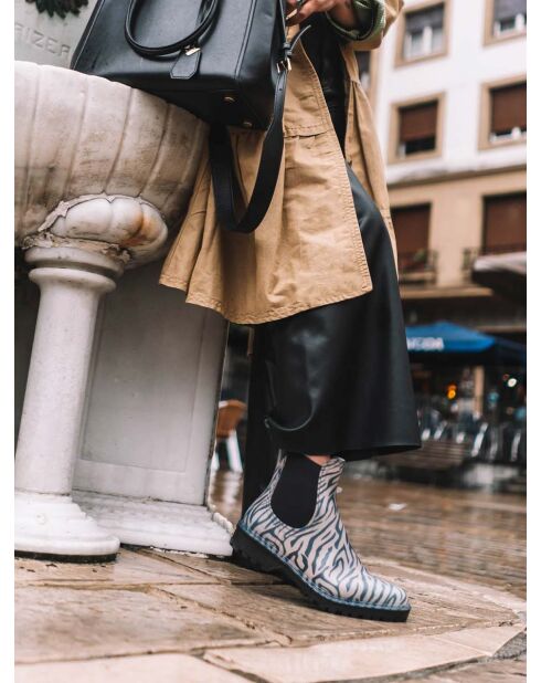 Bottines en gomme Calvi noires