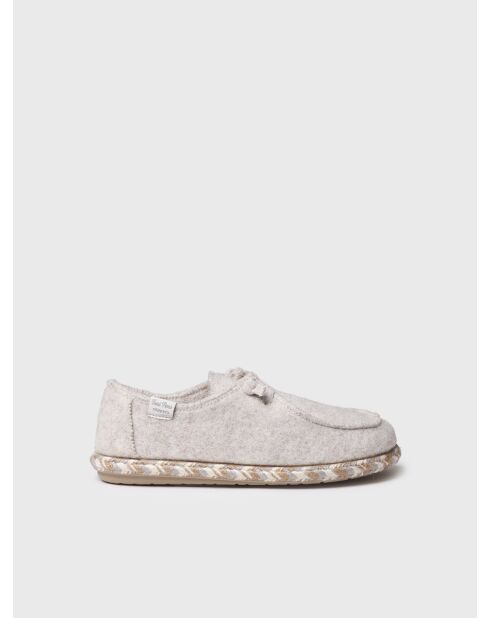 Chaussons d'intérieur Demi écrus