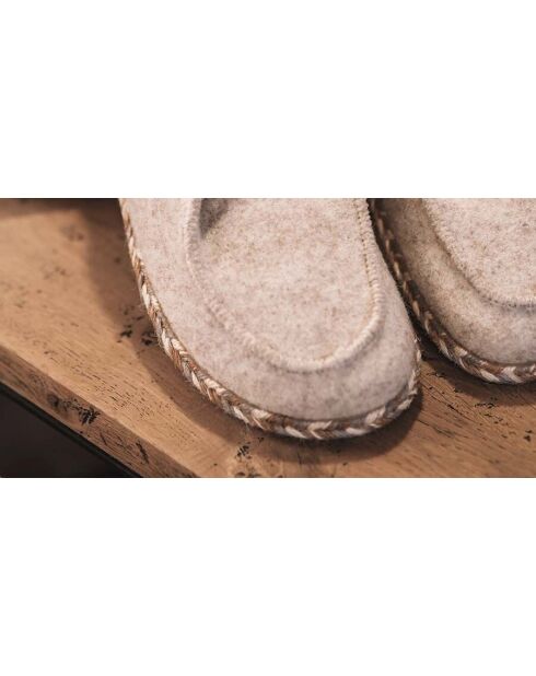 Chaussons d'intérieur Demi écrus