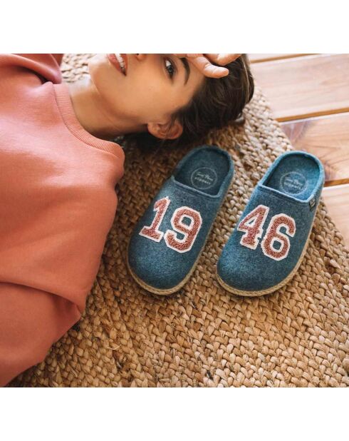 Chaussons d'intérieur en laine Deli gris