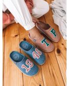 Chaussons d'intérieur en laine Deli gris