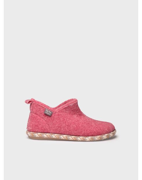 Chaussons d'intérieur en laine Duna rouges