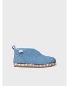 Chaussons d'intérieur en laine Doria denim