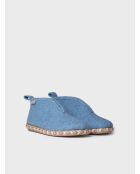 Chaussons d'intérieur en laine Doria denim