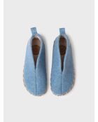 Chaussons d'intérieur en laine Doria denim