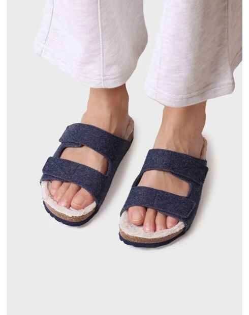 Chaussons d'intérieur Lizy bleu marine