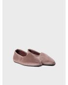 Chaussons d'intérieur en velours Claudina taupe