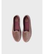 Chaussons d'intérieur en velours Claudina taupe