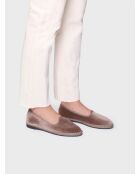 Chaussons d'intérieur en velours Claudina taupe
