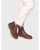 Bottes en cuir Isa cognac