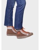 Baskets en cuir Gava taupe