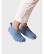 Chaussons d'intérieur en laine Doria denim
