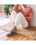 Chaussons d'intérieur en laine Deli gris