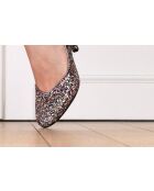Zapatos Ezia con purpurina multicolor, tacón de 5 cm