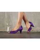 Violette Glitzer-Pumps Vanessa — 5 cm Absatz