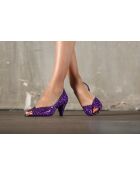 Violette Glitzer-Pumps Vanessa — 5 cm Absatz