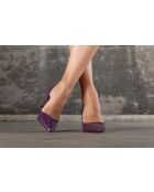 Pumps Hortense aus lila Lackleder - Absatz 8 cm