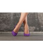 Zapatos de tacón Maiwen de terciopelo morado, tacón de 9 cm