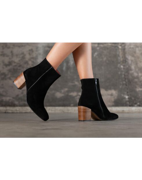 Botas Beth de piel negras - tacón de 7 cm