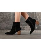 Botas Beth de piel negras - tacón de 7 cm