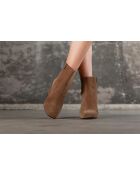 Beth cognac leren laarzen - Hak 7cm