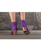 Botas Beth de piel moradas - Tacón 7 cm