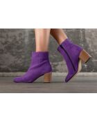 Botas Beth de piel moradas - Tacón 7 cm