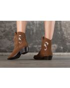 Dallas Cognac Santiags Lederstiefeletten