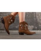 Dallas Cognac Santiags Lederstiefeletten