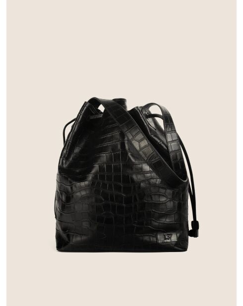 Bolso bandolera Urban Nomad de piel negra - 30x16 cm