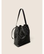 Bolso bandolera Urban Nomad de piel negra - 30x16 cm