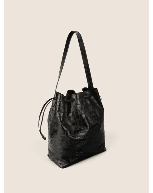 Bolso bandolera Urban Nomad de piel negra - 30x16 cm