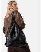 Bolso bandolera Urban Nomad de piel negra - 30x16 cm