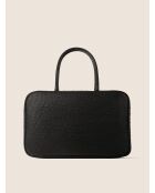 Sac cabas en cuir Nova Chic noir - 37x13 cm