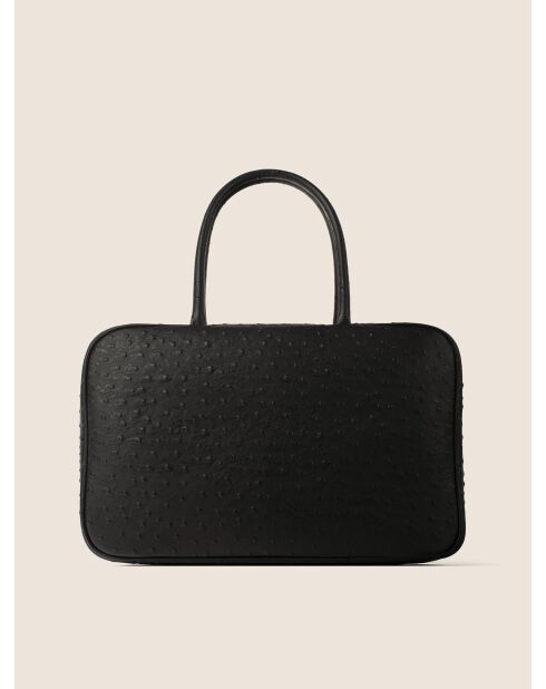 Bolso Nova Chic de piel negra - 37x13 cm