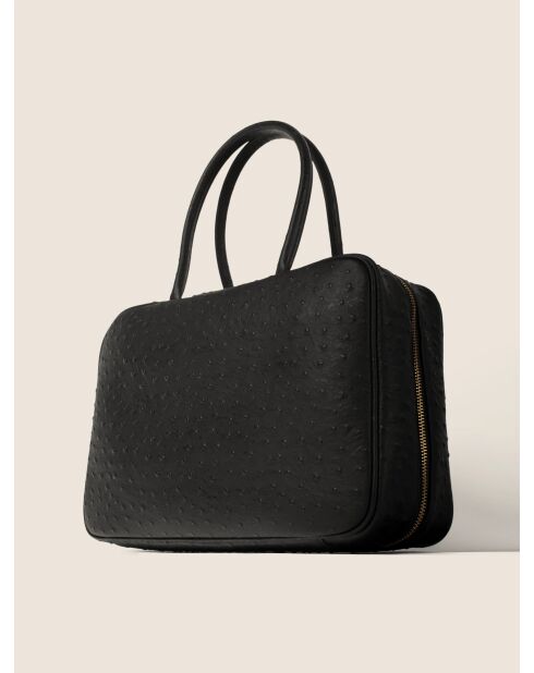 Bolso Nova Chic de piel negra - 37x13 cm