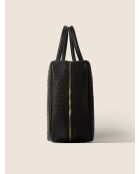 Sac cabas en cuir Nova Chic noir - 37x13 cm