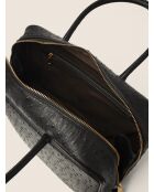 Sac cabas en cuir Nova Chic noir - 37x13 cm