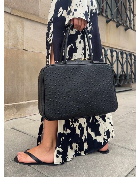 Sac cabas en cuir Nova Chic noir - 37x13 cm