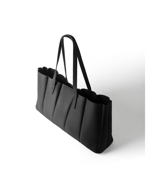 Bolso The Crispy Edge de piel negra - 60x14 cm