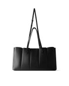Sac cabas en cuir The Crispy Edge noir - 60x14 cm