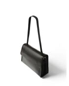 After Hours Access zwarte leren schoudertas - 36x10 cm