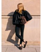Borsa a tracolla Globetrotter Mini in pelle di velluto marrone - 42x16 cm