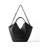 Borsa a tracolla Nothing Left To Prove in pelle nera - 47x18 cm